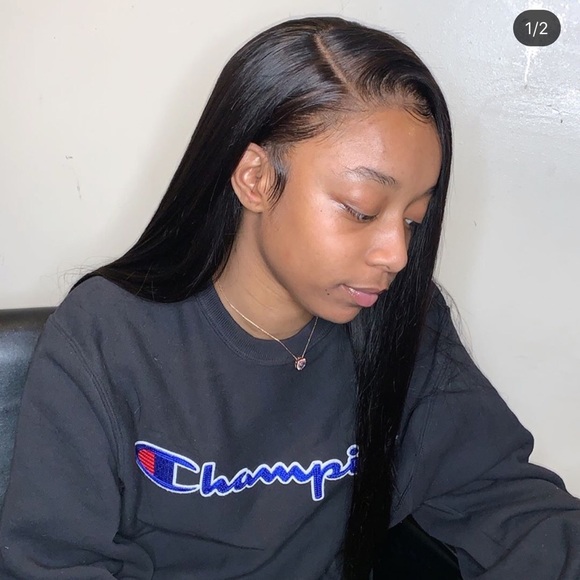 26” Black Front Lace Wig Unit Strait Style main image 4